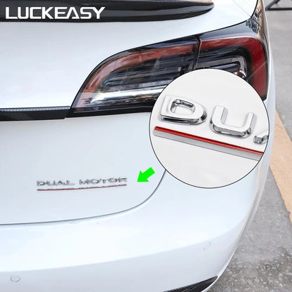 Tesla Logo Car Tail Letter Label Accessories High Performance Metal Standard Car Tail Sticker For Tesla Model 3 2017-2023